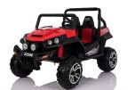 Electric Ride-On Toy Car RSX Red - 2.4Ghz, 24V, 4 X MOTOR, remote control, two-seats in leather, Soft EVA wheels, FM Radio, Bluetooth