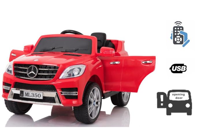 Elektrische Fahrt mit dem Auto Mercedes-Benz ML 350, rot, original