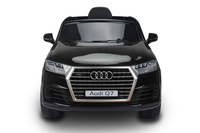 Elektroauto Audi Q7 Quattro Neu Schwarz Originallizenz Batteriebetrieben Turen offnen Einzelsitz 2x Motor 12 V Batterie 2 4 GHz Fernbedienung weiche EVA Rader Sanfter Start