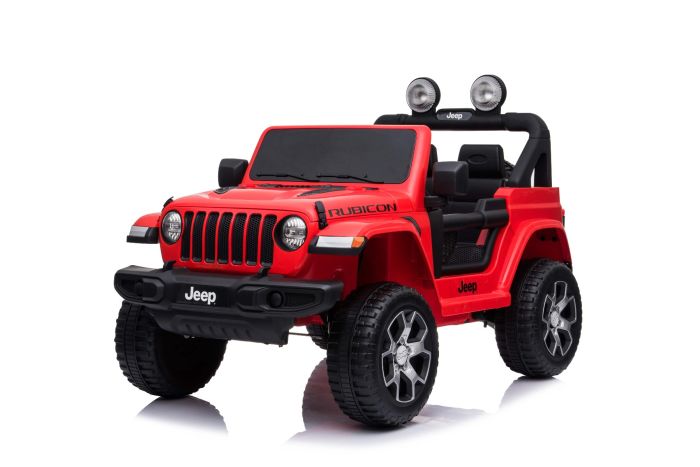 RIRICAR Elektroauto für Kinder 12V Jeep Wrangler, rot, kinder