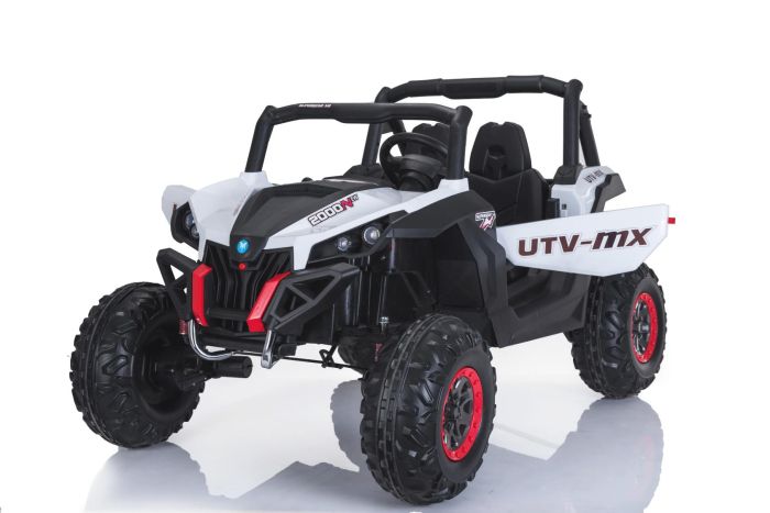 RIRICAR Kinderauto Elektro 2 Sitzer 4x4 mit 2 4 GHz Fernbedienung NEU RSX elektroauto fur kinder Buggy Weiss 36 Elektrofahrzeug kinder ab Monate