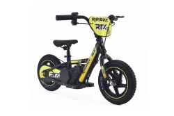 Elektro Laufrad für Kinder RIRIBIKE RTX3 24V (12"), Gelb, Lithium-Batterie, 100W-Motor, Scheibenbremse, verstellbarer weicher PU-Sitz