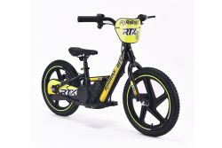 Elektro Laufrad für Kinder RIRIBIKE RTX6 24V (16"), gelb, Lithiumbatterie, 250W-Motor, Scheibenbremse, verstellbarer weicher PU-Sitz
