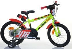 DINO Bikes - Kinderfahrrad 16" 416US - grün - schwarz 2020