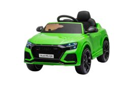 Elektroauto für Kinder Audi RSQ8 grün, USB, Kunstledersitz, 2x 35W Motor, 12V/7Ah-Batterie, 2,4 GHz Fernbedienung, weiche EVA-Räder, LED-Leuchten, Sanftanlauf, ORIGINAL-Lizenz 