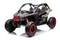 Elektro Kinderauto Can-am Maverick, schwarz, Zweisitzer, Hinterradfederung, 2,4-GHz-Fernbedienung, tragbarer Akku, 4 x 35-W-Motoren, EVA-Räder, verstellbarer Fahrersitz, MP3-Player mit USB/SD-Eingang, lizenziert