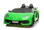 Elektroauto für Kinder Lamborghini Aventador 24V für zwei Benutzer, grün lackiert, MP4-Player, vertikal öffnende Türen, 2 x 45W Motor, 24V Batterie, 2,4 GHz Fernbedienung, weiche EVA-Räder, Federung, Sanftanlauf, originale Lizenz