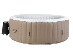 BeneoSpa NEU Tragbarer aufblasbarer Whirlpool für 4 Personen, Spa, Braun-weiß