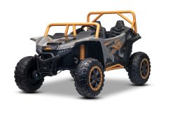 Elektrisches Ride-on Buggy Arctic CAT XXL 4x4 24V, graue , Zweisitzer, weiche EVA-Räder, leistungsstarke Motoren, Lithium-Batterie, MP3-Player mit Bluetooth, Hinterradfederung, Kunstledersitze, lizenziert