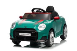 Elektrisches Kinderfahrzeug BMW Mini Cooper 12V, grün, MP3-Player mit USB- und Bluetooth-Anschluss, 2,4-GHz-Fernbedienung, 2 x 25 W Motor, Lithium-Akku, LED-Lichter, ORIGINAL-Lizenz