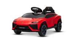 Elektrisches Ride-on-Auto Lamborghini Lanzador 12V mit Hinterradantrieb, lizenziert (einsitzig), rot, Lithiumbatterie, LED-Beleuchtung, breitem Sitz, 2,4-GHz-Fernbedienung, MP3-Player mit USB-/AUX-Eingang und Bluetooth-Verbindung