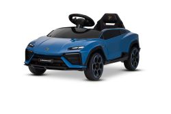 Elektrisches Ride-on-Auto Lamborghini Lanzador 12V mit Hinterradantrieb, lizenziert (einsitzig), blau, Lithiumbatterie, LED-Beleuchtung, breitem Sitz, 2,4-GHz-Fernbedienung, MP3-Player mit USB-/AUX-Eingang und Bluetooth-Verbindung