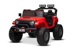Elektrisches Kinderauto Beneo Motors OFFRIDE 4x4 Zweisitzer 24V, rot, MP3-Player mit USB/AUX-Eingang, 4x4 Antrieb, Lithium-Akku, große EVA-Räder mit Hinterradfederung, Fernbedienung, LED-Lichter