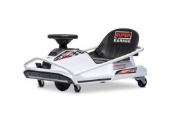 Beneo Motors Drift Elektro-Go-Kart 24V, weiß, 300-W-bürstenloser Motor, Lithium-Batterie, Driftmodus mit einer Geschwindigkeit von bis zu 14 km/h, robuster Stahlrahmen, Sicherheitsgurt, Sportsitz, Multifunktionslenkrad