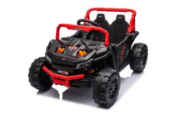 Elektroauto für Kinder UTV Small 12V, schwarz, Hinterradantrieb, 12V Batterie, Kunststoffräder, Breiter Doppelsitz für nur ein Kind, 2,4 GHz Fernbedienung, MP3-Player mit USB/SD-Eingang, LED-Leuchten