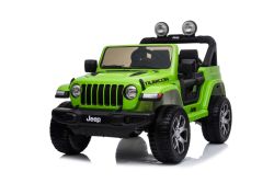 RIRICAR Elektroauto für Kinder 12V Jeep Wrangler, Grün, kinder elektroauto 2 sitzer mit 2,4-GHz-Fernbedienung, Radio mit Bluetooth- und USB-Eingang, Lithium-Akku, Eva-Räder, elektrofahrzeug kinder ab 3-8 jahre