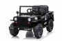 Kinder Elektroauto 12V USA ARMY-Auto SMALL, Schwarz, Einsitzer, MP3/USB/AUX, LED-Leuchten, 12V7AH Batterie,  Elektroauto für kinder mit 2,4 GHz Fernbedienung