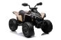 Can-am Renegade Elektroquad für Kinder, Khaki, Einsitzer, Vorder- und Hinterradfederung, LED-Leuchten, 12-V-Batterie, 2 x 35-W-Motoren, weiche EVA-Räder, MP3-Player mit USB/AUX-Eingang, lizenziert