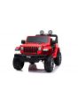 Elektroauto für Kinder JEEP Wrangler, Rot, Doppelsitz aus Kunstleder, Radio mit Bluetooth- und USB-Eingang, Allradantrieb, 12V10Ah-Batterie, EVA-Räder, Aufhängungsachsen, 2,4-GHz-Fernbedienung, Lizenziert