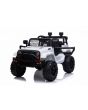 OFF ROAD Elektro-Aufsitzwagen mit Hinterradantrieb, Weiss, 12-V-Batterie, hohes Fahrgestell, breiter Sitz, hängende Achsen, 2,4-GHz-Fernbedienung, MP3-Player mit USB , LED-Leuchten