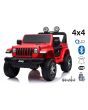 RIRICAR Elektroauto für Kinder 12V Jeep Wrangler, rot, kinder elektroauto 2 sitzer mit 2,4-GHz-Fernbedienung, Radio mit Bluetooth- und USB-Eingang, Eva-Räder, elektrofahrzeug kinder ab 3-8 jahre
