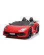 Elektroauto für Kinder Lamborghini Aventador 12V für zwei Benutzer, rot, vertikal öffnende Türen, 2 x 12V Motor, 12V Batterie, 2,4 GHz Fernbedienung, weiche EVA-Räder, Federung, Sanftanlauf, MP3-Player mit USB, Original lizenziert 