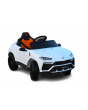 Kinder elektroauto 12V Lamborghini URUS, weiß, original lizenziert, 2x Motor, 12V Batterie, Elektroauto für kinder mit 2,4-GHz-Fernbedienung, weiche EVA-Räder, Federung, Elektrofahrzeug kinder ab 3 bis 6 jahre