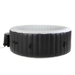 BeneoSpa NEU Tragbarer aufblasbarer Whirlpool für 4 Personen, Spa, Jacuzzi, Schwarz-weiß