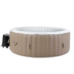 BeneoSpa NEU Tragbarer aufblasbarer Whirlpool für 4 Personen, Spa, Jacuzzi, Braun-weiß