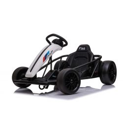 Driftkart DRIFT-CAR 24V, Weiss, glatte Drifträder, 2 x 350W Motor, Driftmodus bei 13 km / h, 24V Batterie, solide Konstruktion