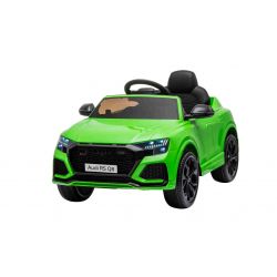 Elektroauto für Kinder Audi RSQ8 grün, USB, Kunstledersitz, 2x 35W Motor, 12V/7Ah-Batterie, 2,4 GHz Fernbedienung, weiche EVA-Räder, LED-Leuchten, Sanftanlauf, ORIGINAL-Lizenz 
