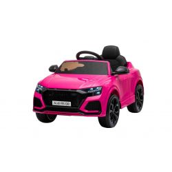  Elektroauto für Kinder Audi RSQ8 rosa, USB, Kunstledersitz, 2x 35W Motor, 12V/7Ah-Batterie, 2,4 GHz Fernbedienung, weiche EVA-Räder, LED-Leuchten, Sanftanlauf, ORIGINAL-Lizenz