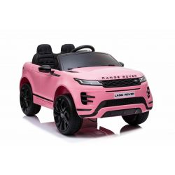 Elektroauto für Kinder Range Rover EVOQUE, Einsitzer, rosa, Kunstledersitz, MP3-Player mit USB-Eingang, 4x4-Antrieb, 12V10Ah-Batterie, EVA-Räder, Hinterradaufhängung, Schlüsselstart, 2,4-GHz-Bluetooth-Fernbedienung, lizenziert