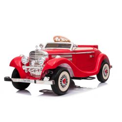  Kinder-Elektroauto Mercedes-Benz 540K, rot, lokale elterliche Kontrolle per Lenkrad, 2,4-GHz Fernbedienung, 12V14AH Batterie, 4x Motor, Kunstledersitz, EVA-Räder, Bluetooth, USB, Hinterradaufhängung