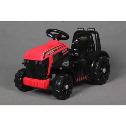 Elektrischer Traktor FARMER, rot, Heckantrieb, 6V Batterie, Kunststoffräder, breiter Sitz, 20W Motor, Einsitzer, Lenkradsteuerung, LED-Beleuchtung