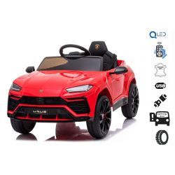 Kinder elektroauto 12V Lamborghini URUS, rot, original lizenziert, 2x Motor, 12V Batterie, Elektroauto für kinder mit 2,4-GHz-Fernbedienung, weiche EVA-Räder, Federung, Elektrofahrzeug kinder ab 3 bis 6 jahre