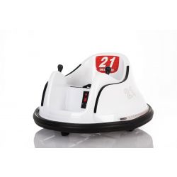  Kinder-Elektrofahrzeug RIRIDRIVE, 12V Batterie, weiß, zum Fahren im Innen- und Außenbereich geeignet 2,4 Ghz Fernbedienung, LED Beleuchtung, Steuerung über Joystick, Motoren 2 X 15W