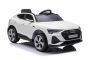 Kinder-Elektroauto Audi E-tron Sportback 4x4 weiß, Kunstledersitz, 2,4 GHz Fernbedienung, Eva-Räder, USB/Aux-Eingang, Bluetooth, Allradfederung, 12V/7Ah Batterie, LED-Leuchten, weiche EVA-Räder, 4 X 25W Motor, ORIGINAL-Lizenz