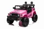 Elektrisches Aufsitzauto TOYOTA FJ CRUISER mit Hinterradantrieb, Rosa, 12-V-Batterie, hohes Fahrgestell, breiter Sitz, Hinterachsfederung, LED-Leuchten, 2,4-GHz-Fernbedienung, MP3-Player mit USB/AUX-Eingang, lizenziert