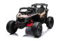 Elektroauto für Kinder Can-am Maverick Einsitzer mit 4x4-Antrieb, Schwarz, Einzelradaufhängung, 2,4-GHz-Fernbedienung, 4 x 35-W-Motoren, EVA-Räder, Ledersitz, MP3-Player mit USB/AUX-Eingang, lizenziert