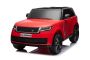 Elektro Kinderauto Range Rover Modell 2023, Zweisitzer, Rot, Kunstledersitze, Radio mit USB-Eingang, Heckantrieb mit Federung, 12V7AH-Batterie, EVA-Räder, Schlüsselstarter, 2,4-GHz-Fernbedienung, lizenziert