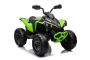 Can-am Renegade Elektroquad für Kinder, grün, Einsitzer, Vorder- und Hinterradfederung, LED-Leuchten, 12-V-Batterie, 2 x 35-W-Motoren, weiche EVA-Räder, MP3-Player mit USB/AUX-Eingang, lizenziert