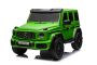 Elektrisches Kinderauto Mercedes-Benz G63 AMG 4x4² Zweisitzer 24V, grün lackiert, MP4-Player mit USB/AUX-Eingang, 4x4-Antrieb, 24V/7Ah Batterie, 4 x 200W Motoren, EVA-Räder mit Federung, Kunstledersitze, Fernbedienung, lizenziert