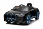 Elektro-Rutschauto BMW i4, schwarz, 2,4-GHz-Fernbedienung, USB / AUX / Bluetooth, Hinterradaufhängung, 12-V-Batterie, LED-Leuchten, 2 x 25-W-Motor, ORIGINAL-Lizenz