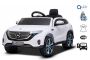 Elektroauto Mercedes-Benz EQC, Weiss, original lizenziert Kinder Elektroauto, Kunstledersitz, zu öffnende Türen, 2x 35W Motor, Elektroauto für Kinder 12V / 7Ah Batterie, 2,4 GHz Fernbedienung, weiche EVA-Räder, Federung, sanfter Start, LED-Leuchten