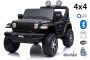 Elektroauto für Kinder JEEP Wrangler, Schwarz, Doppelsitz aus Kunstleder Kunstleder Türen öffnen, Radio mit Bluetooth- und USB-Eingang, Allradantrieb, Lithium-Batterie, EVA-Räder, Aufhängungsachsen, 2,4-GHz-Fernbedienung, Lizenziert
