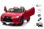 Elektroauto für Kinder Lexus LC500, Rot, original lizenziert, 12V batteriebetrieben, vertikal öffnende Türen, 2x Motor, 2,4 GHz Fernbedienung, Federung, Laufruhe
